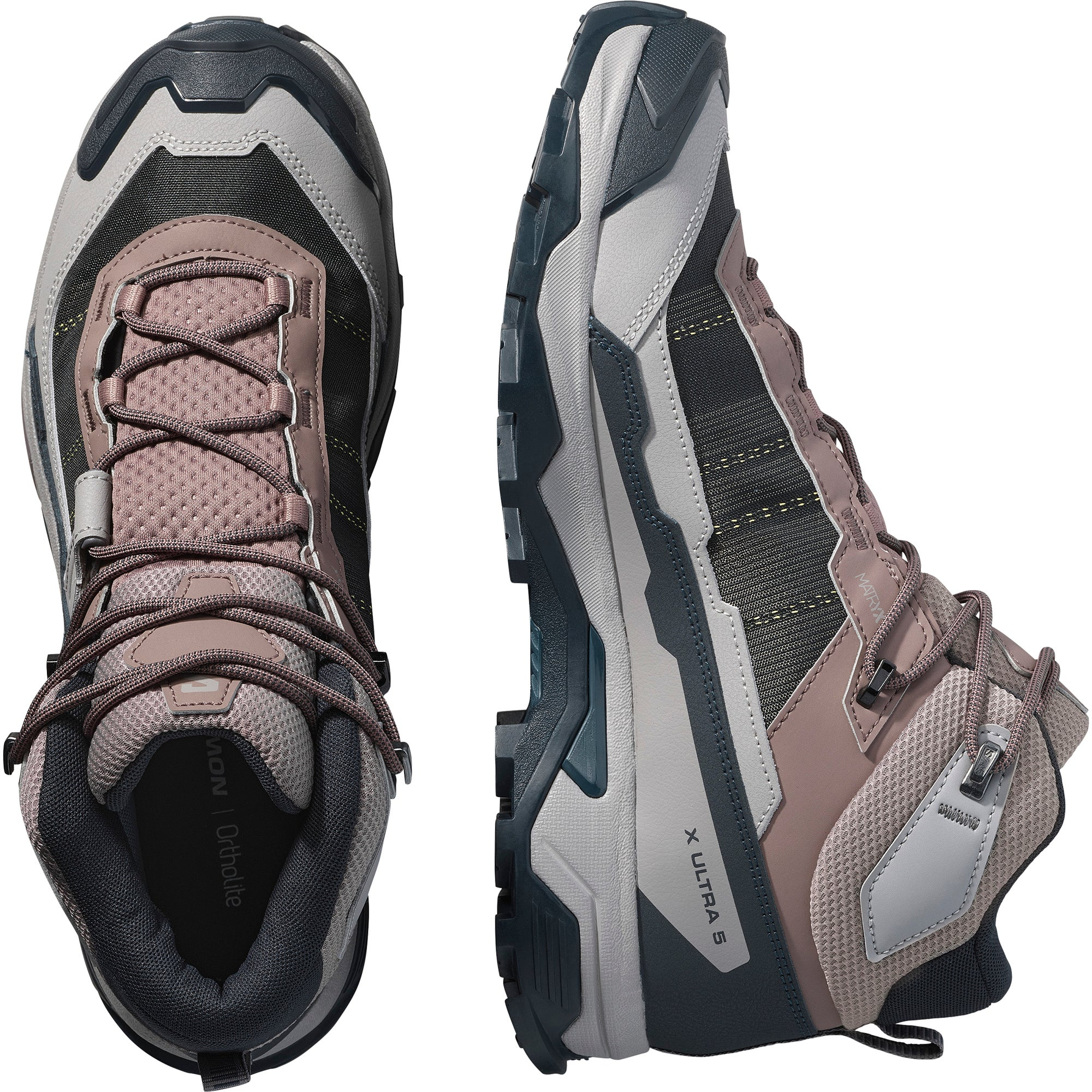 SALOMON X ULTRA 5 Fabric Cushioning Waterproof And Breathable Support Lightweight Rebound Mid top