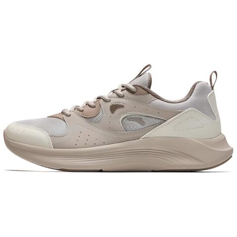 Anta Slip Resistant Abrasion Resistant Low top Casual Running Shoes Women’s Beige Gray