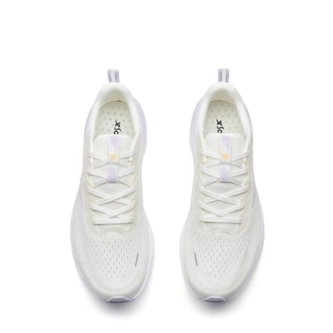 XTEP 6.0 Speed Cushioning Abrasion Resistant Breathable Low Top Casual City Commute Running Shoes Women’s White Purple
