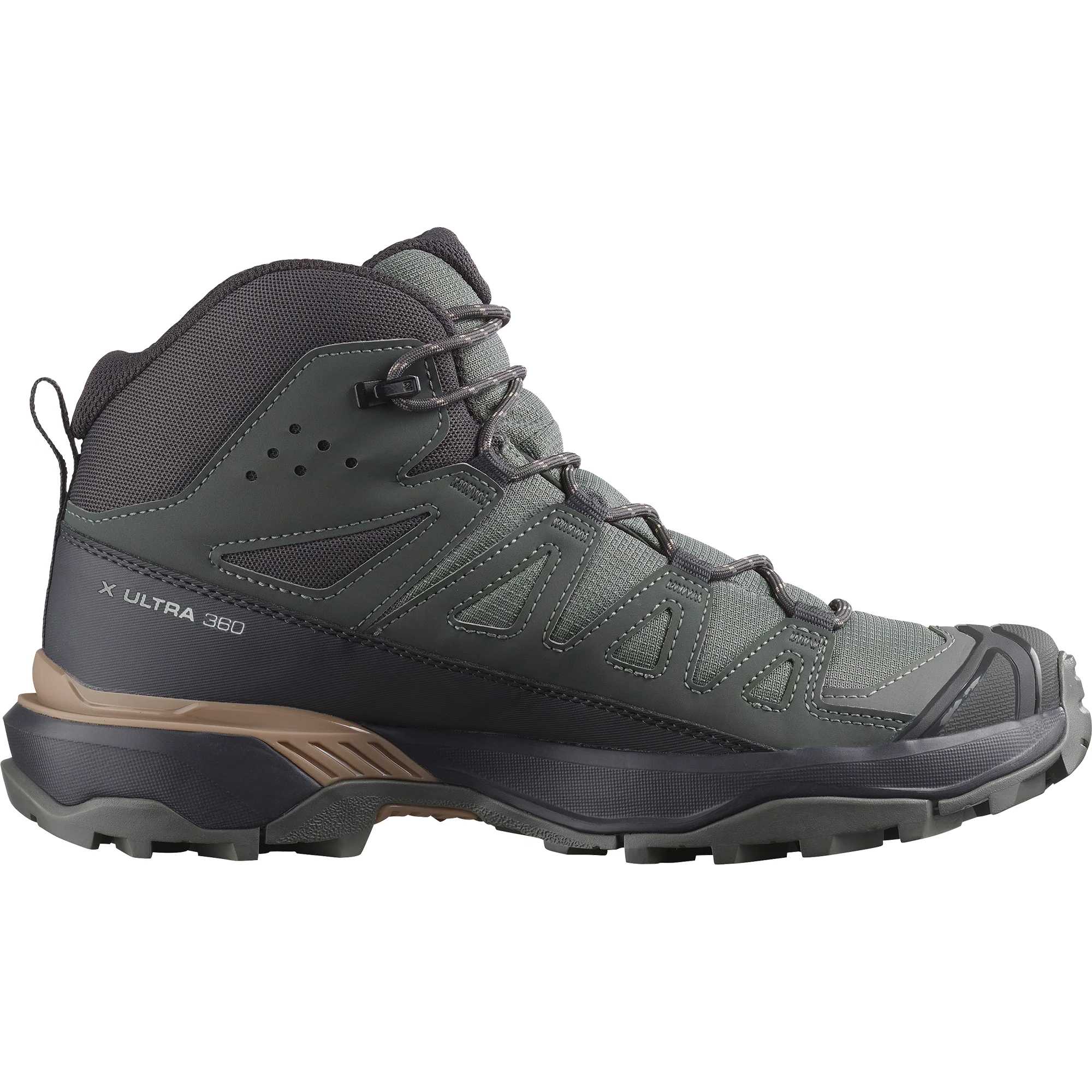 SALOMON X ULTRA 360 Fabric Cushioning Waterproof And Breathable Coverage Support Mid top Mountaineering Hiking Shoes