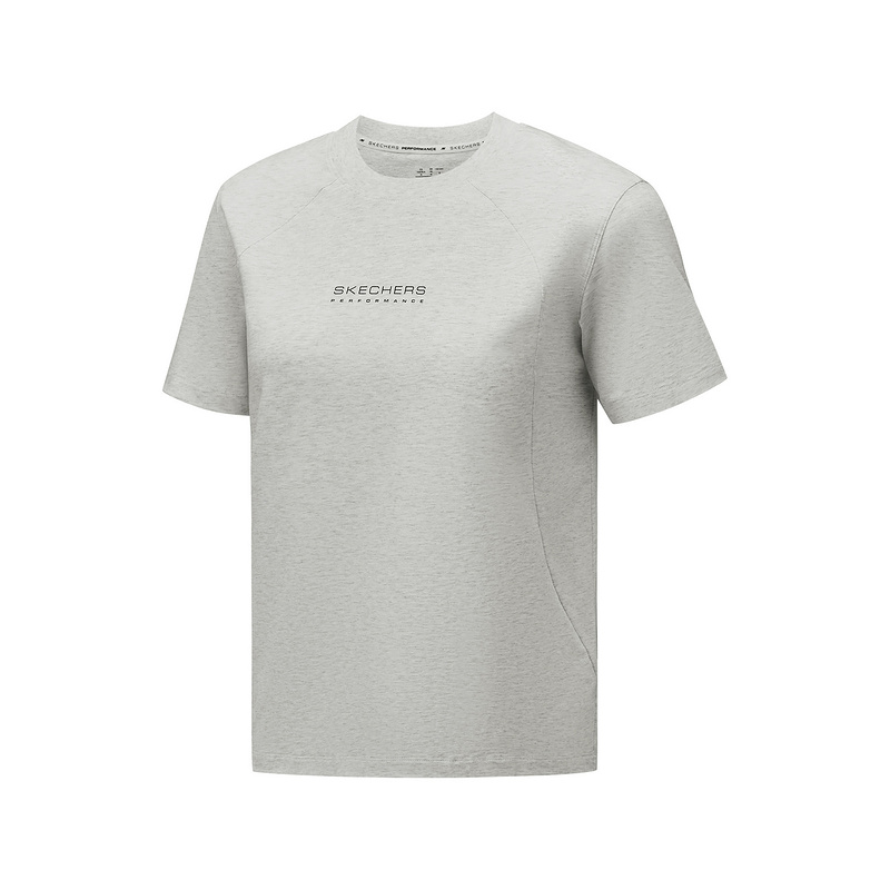 Skechers Comfortable Sports Collection T Shirt Women's Light Heather Gray 0248