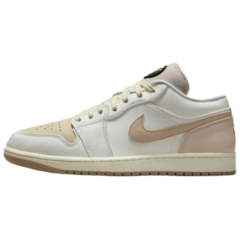 Jordan Air Jordan 1 Low top Vintage Basketball Shoes Men’s White Brown