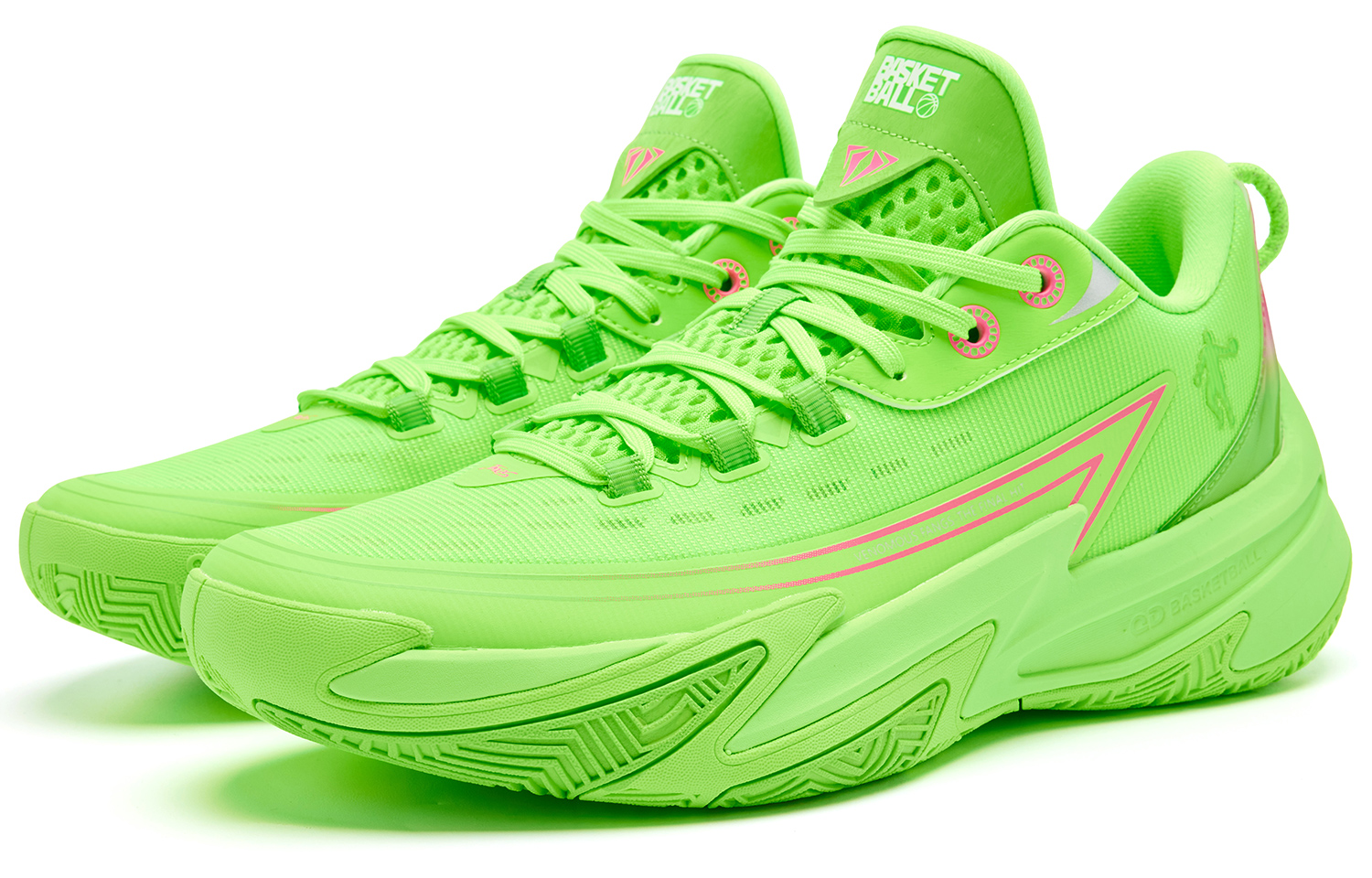 QIAODAN Poison Fang TEAM Cushioning Coverage, Rebound, Breathable, Slip Resistant Low Top Basketball Shoes Men’s Green