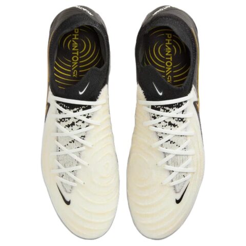 Nike Phantom GX 2 Elite Slip Resistant Abrasion Resistant Soccer Shoes Men’s White Black