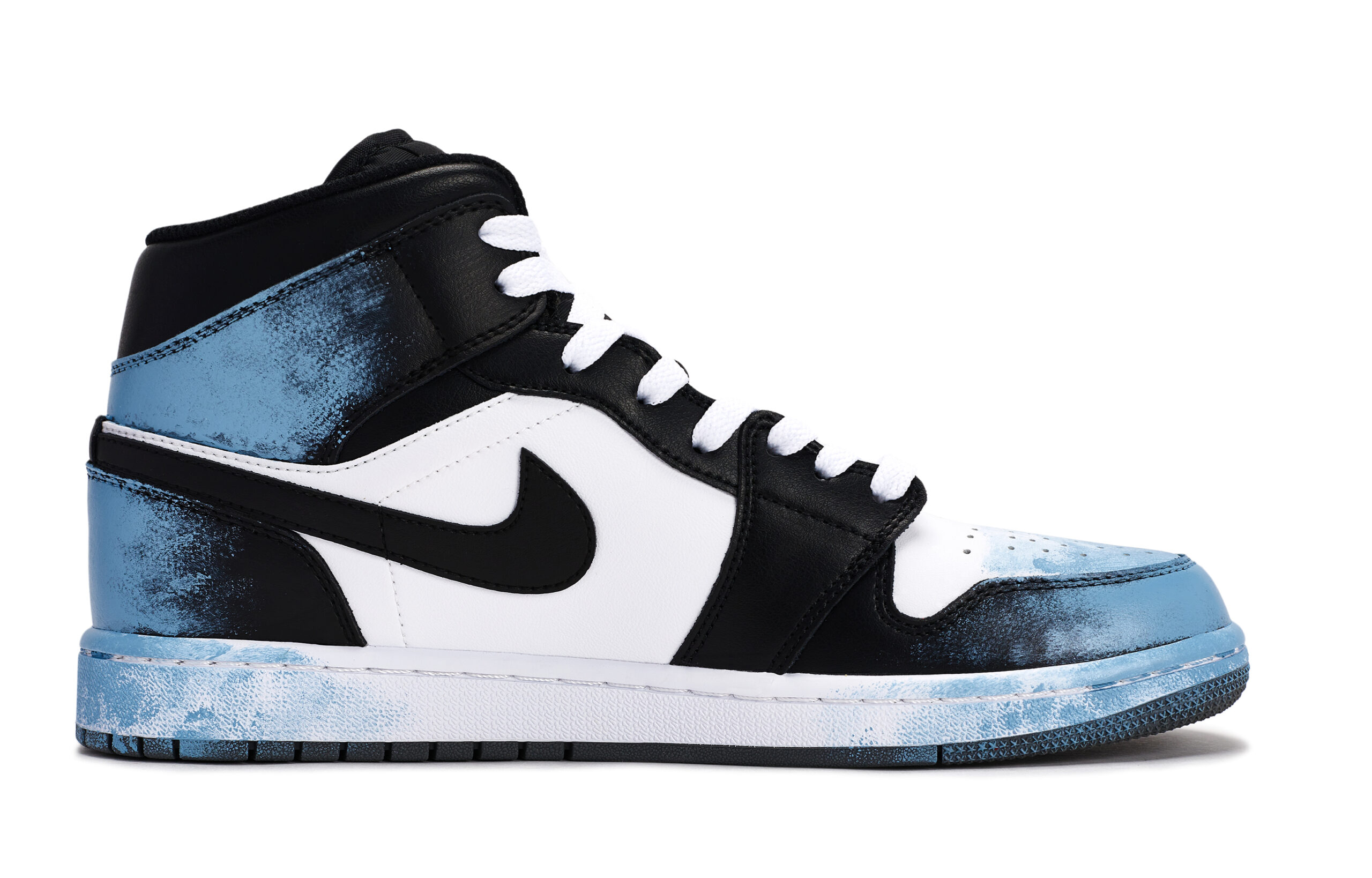 Jordan Air Jordan 1 Mid top Vintage Basketball Shoes Unisex Blue