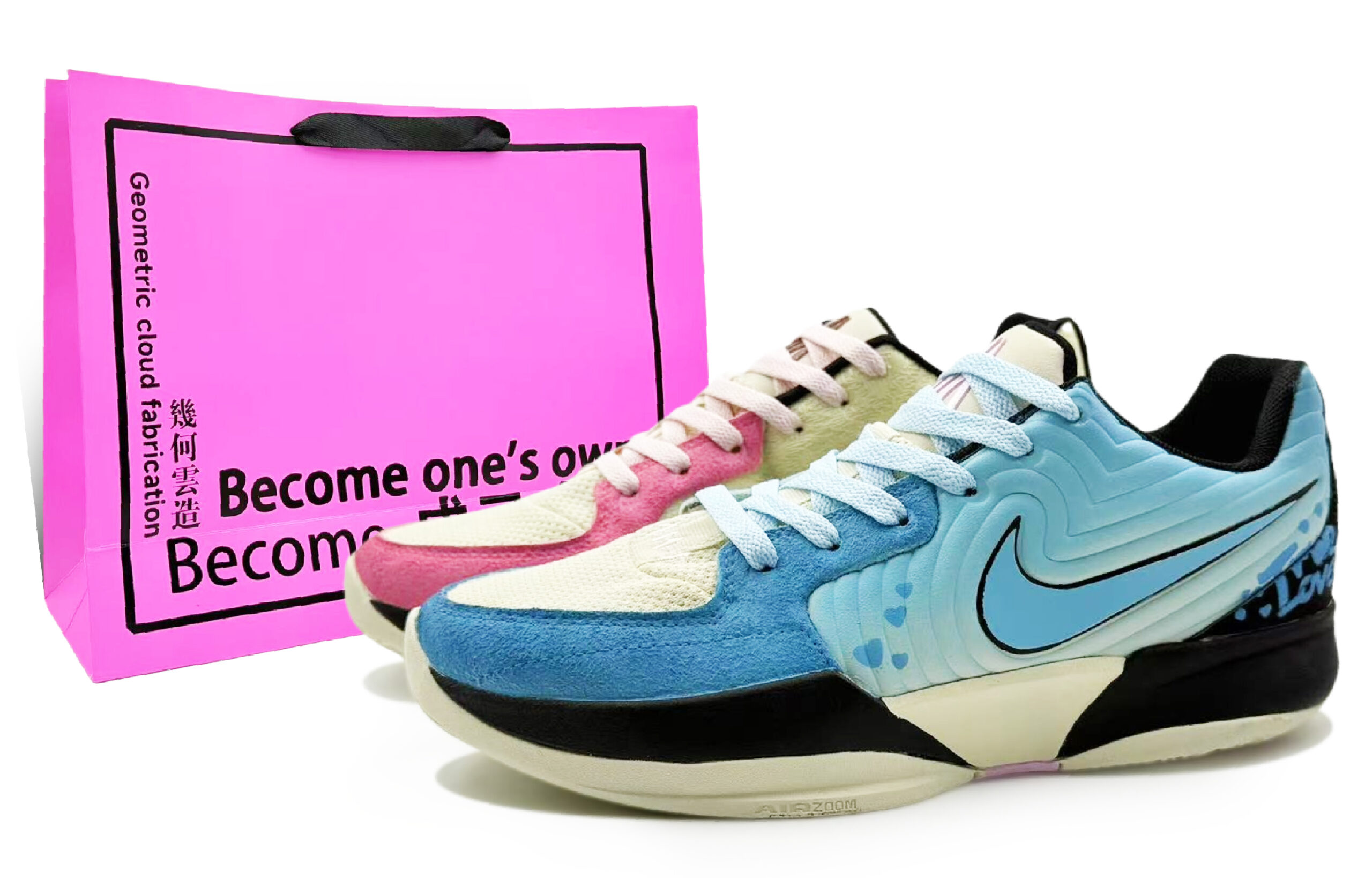 Nike Ja Morant 2 Abrasion Resistant Low top Basketball Shoes Men’s Blue Pink