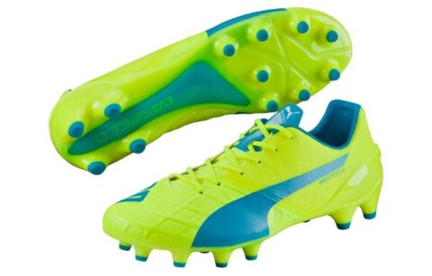 PUMA FG Firm Ground Abrasion Resistant Soccer Shoes Men’s Green Blue