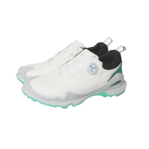 Xceo1996 Wear resistant And Waterproof Low top Golf Shoes Unisex White Green
