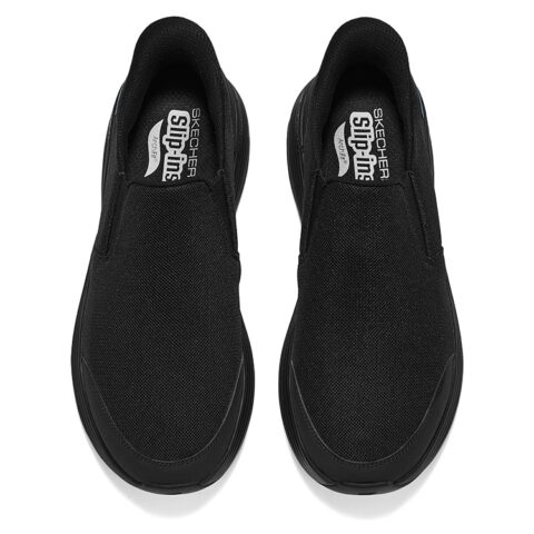 Skechers Gowork Stability 2.0 Slip on Flash Shoes Slip Resistant Support Low top Casual Shoes Men’s All Black