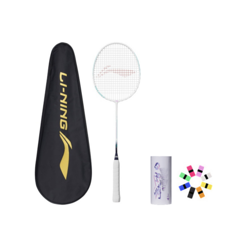 Li Ning Thunder 08 Badminton Rackets Control Type All around Defense Entry level 665MM Unisex 2U/G5 White