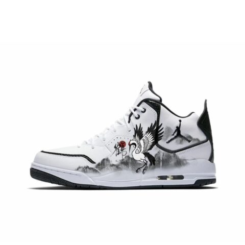 Jordan Courtside 23 Abrasion Resistant Mid top Vintage Basketball Shoes Men’s Black White