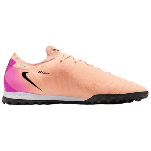 Nike Phantom GX 2 Pro TF Turf Slip Resistant Abrasion Resistant Soccer Shoes Unisex Pink Black