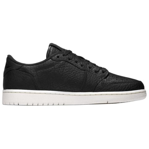 Jordan Air Jordan 1 Slip Resistant Abrasion Resistant Low top Vintage Basketball Shoes Men’s Black 2025 Edition