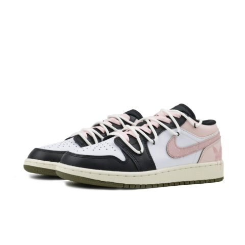 Jordan Air Jordan 1 Abrasion Resistant Low top Vintage Basketball Shoes Unisex Pink