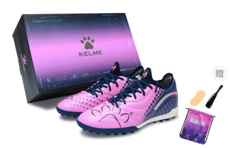 KELME Master 2.0 TF Turf Soccer Shoes Unisex Dark Blue Neon Pink