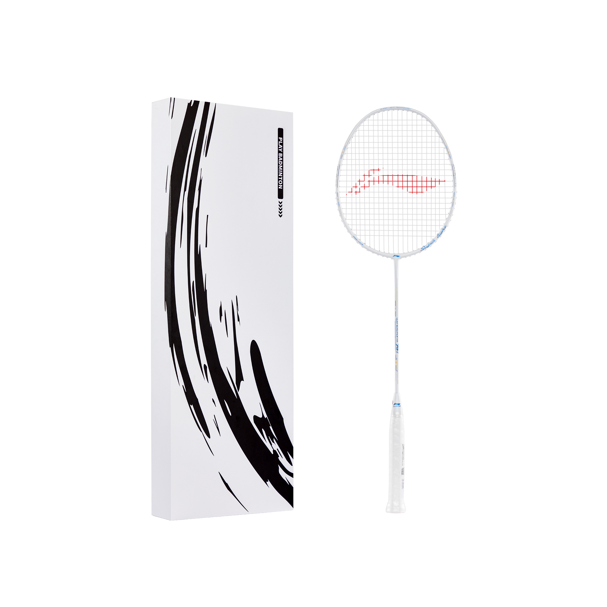 Li Ning WS79S Full Carbon Badminton Rackets Control Type All around Defense Advanced Level 675MM Unisex 5UG6 White