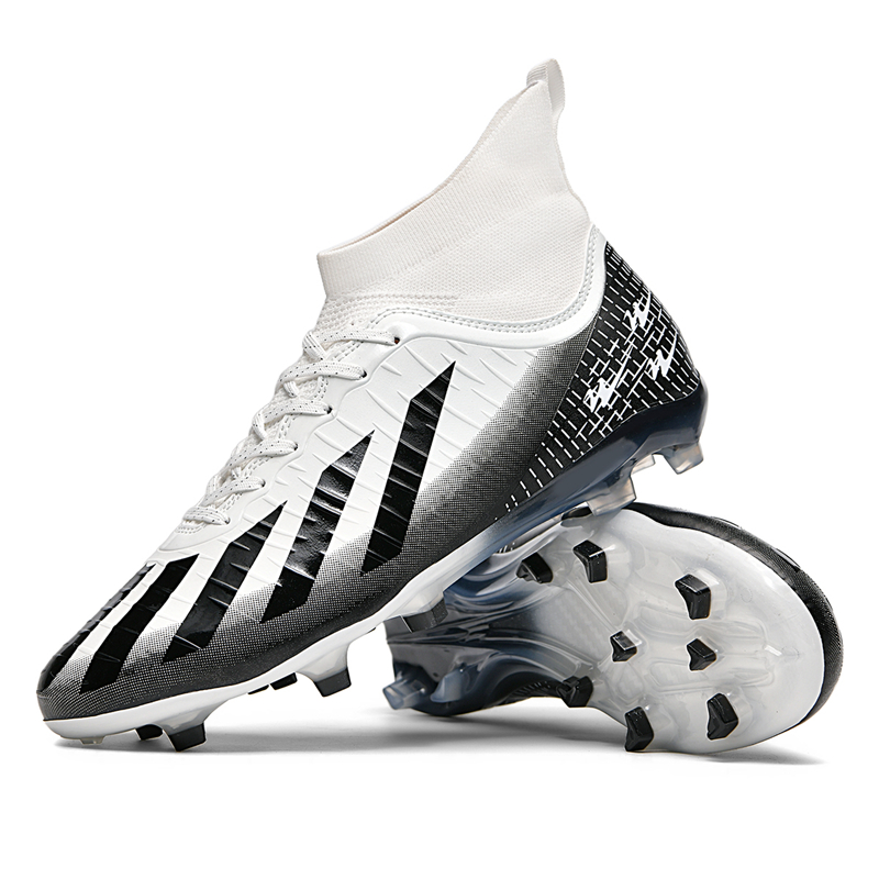 Binary FG Firm Ground Cushioning Lightweight Cushioning Lightweight Soccer Shoes Unisex White Black