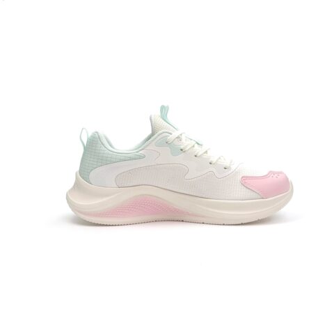 Anta Walk Cushioned Slip-Resistant Abrasion-Resistant Low-Top Casual Training Sprint Running Shoes Women’s White Pink