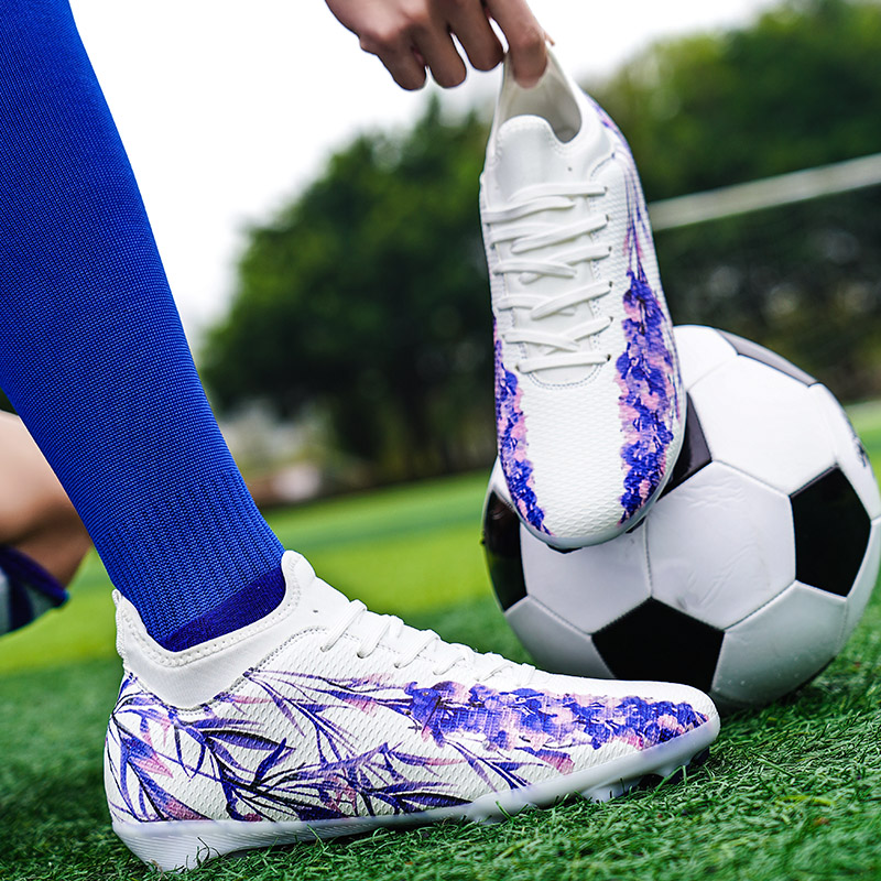 TONYBEAR Cow Split Leather Breathable Soccer Shoes Unisex