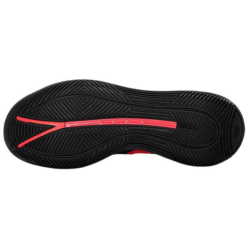 Erke Fearless EP Abrasion Resistant Support Lightweight Low top Basketball Shoes Men’s Black Red