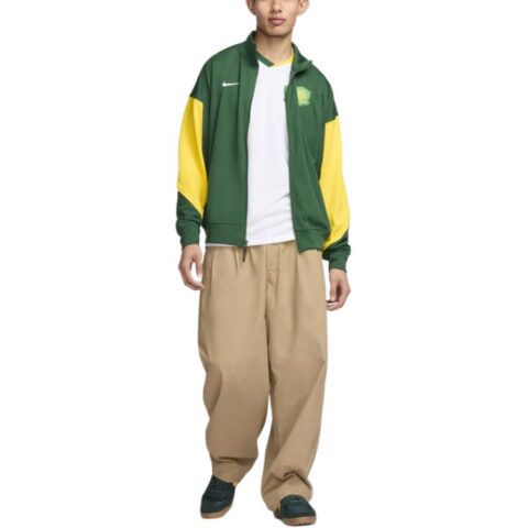 Nike Dri FitAcademy 25th Season Beijing Guoan Quick Dry Fleece Lined Stand Collar Long Sleeved Soccer Jersey Men’s