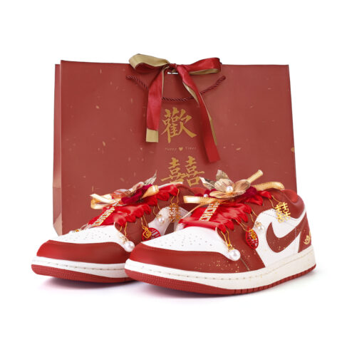 Jordan Air Jordan 1 Mutual Affection Leather Slip Resistant Low top Vintage Basketball Shoes Men’s Sand Dune Red
