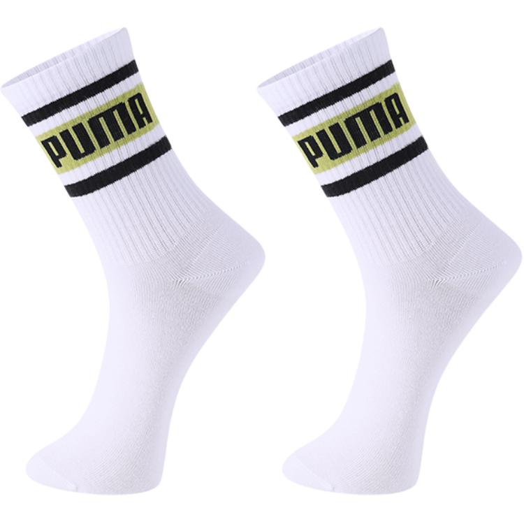 PUMA Knee High Socks Unisex White Verdant Green