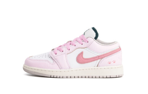 Jordan Air Jordan 1 Low top Vintage Basketball Shoes Unisex Pink White