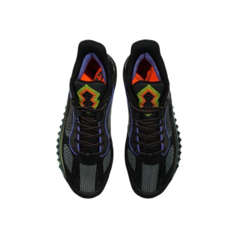 Anta Shock Wave 6 Cushioning Slip Resistant Abrasion Resistant Low top Basketball Shoes Men’s Green Black Gray