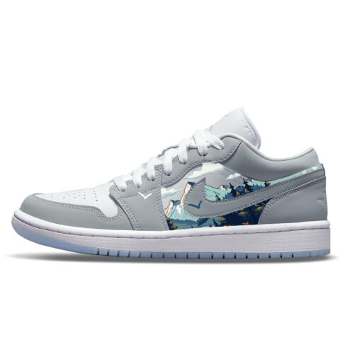 Jordan Air Jordan 1 Vintage Basketball Shoes Women’s Low Top Gray/White