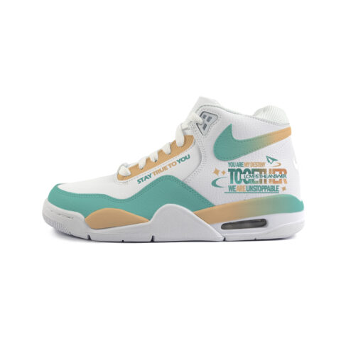 Nike Flight Legacy Mid top Vintage Basketball Shoes Unisex White Green