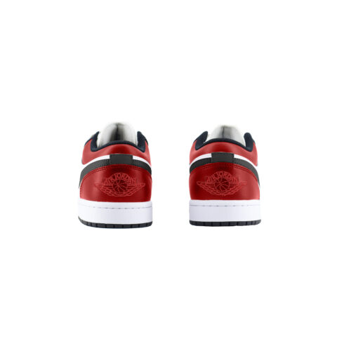 Jordan Air Jordan 1 Low Abrasion Resistant Abrasion Resistant Low top Vintage Basketball Shoes Unisex Black Red