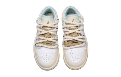 Jordan Air Jordan 1 Snake Ruyi Abrasion Resistant Low top Vintage Basketball Shoes Women’s Beige