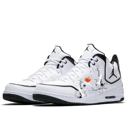 Jordan Courtside 23 Cushioning Slip Resistant Abrasion Resistant Mid top Vintage Basketball Shoes Men’s White