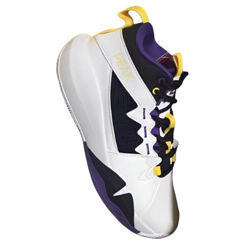 PEAK Mid top Basketball Shoes Men’s White Purple