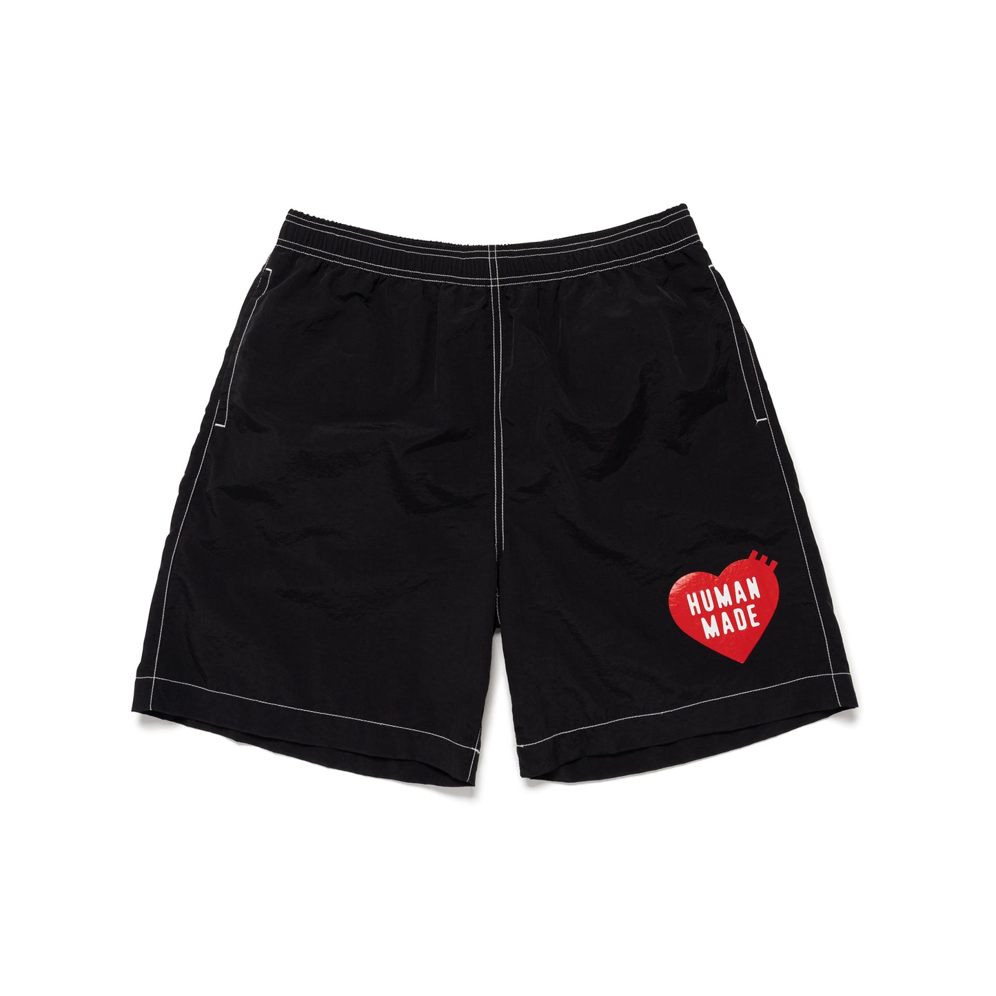 Human Made Heart-Logo Elasticated Waistband Swim Shorts
