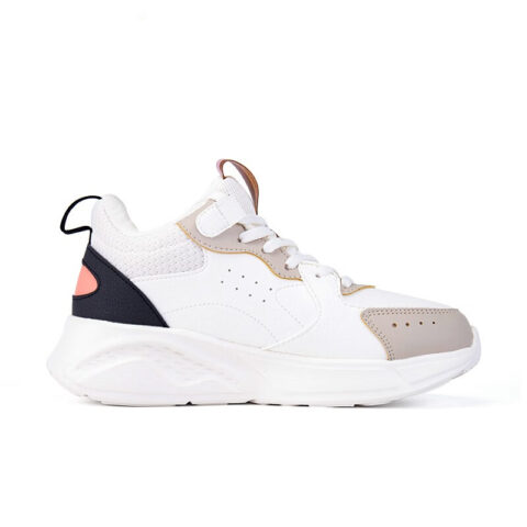 361° Cushioning Slip Resistant Abrasion Resistant Thermal Mid top Casual Running Shoes Women’s White Gray
