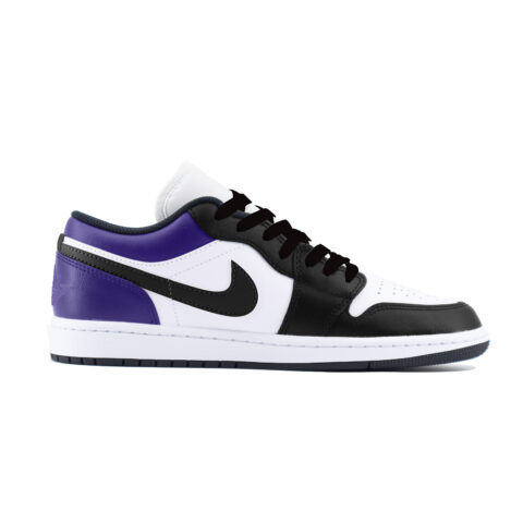 Jordan Air Jordan 1 Low Abrasion Resistant Abrasion Resistant Low top Vintage Basketball Shoes Unisex Black Purple