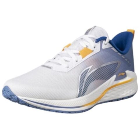 Li Ning Cushioning Slip Resistant Abrasion Resistant Low top Casual Running Shoes Men’s Lake Blue