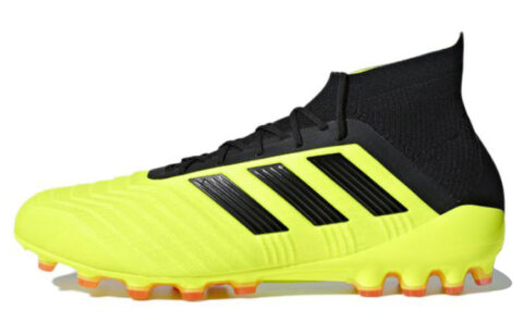 Adidas Predator 18.1 AG Cushioning Slip Resistant Abrasion Resistant Soccer Shoes Yellow Black