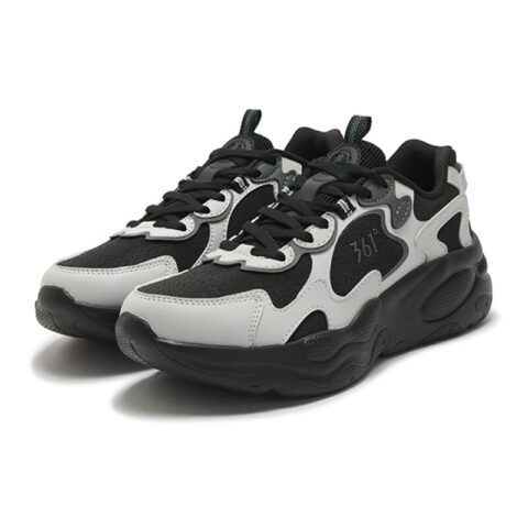 361° Abrasion Resistant Breathable Low top Casual Running Shoes Women’s Photon Gray Obsidian Black