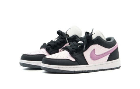 Jordan Air Jordan 1 Abrasion Resistant Low top Vintage Basketball Shoes Unisex Black Pink