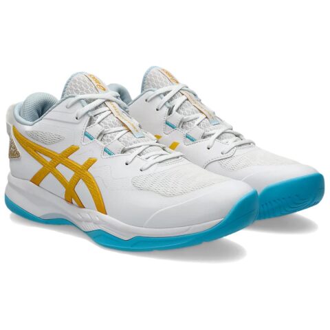 ASICS GEL FASTBLAZE Synthetic Leather Support Lightweight Basketball Shoes Unisex White Blue