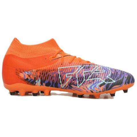 PUMA FUTURE 8 MG Multi Ground Artificial Turf Fabric Abrasion Resistant Coverage Soccer Shoes Men’s Orange Black