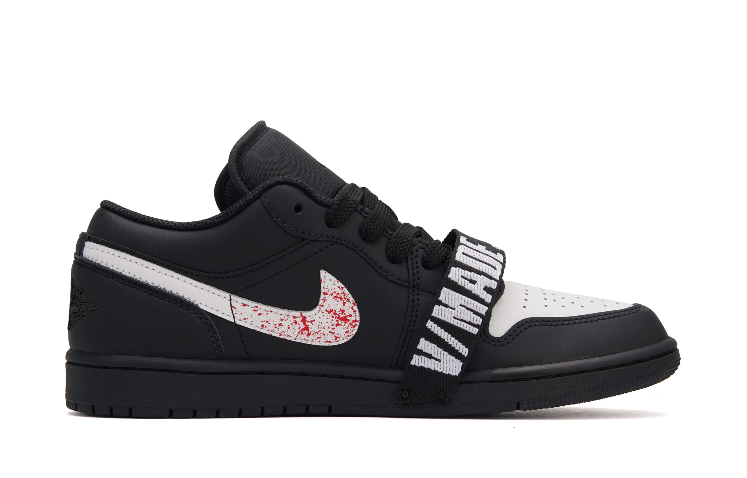 Jordan Air Jordan 1 Border Ronin Low top Vintage Basketball Shoes Men’s Black White