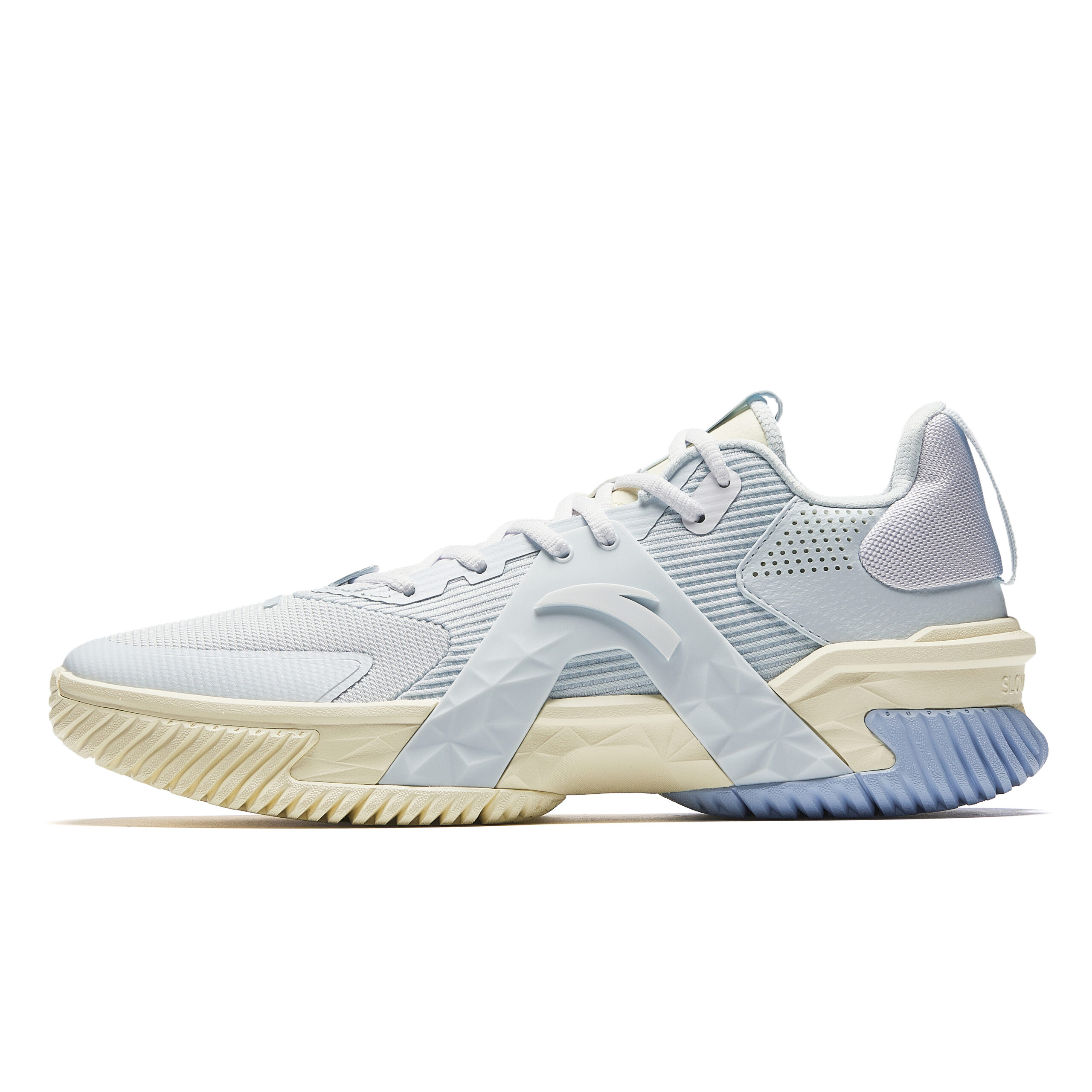 ANTA Airspace 5 Basketball Shoes Men's Low Top Light Mist Gray/Anta White