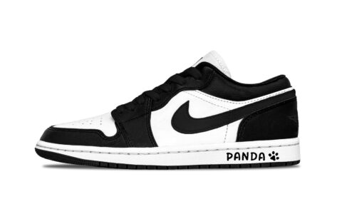 Jordan Air Jordan 1 Trendy And Cool Panda Abrasion Resistant Abrasion Resistant Low top Vintage Basketball Shoes Unisex