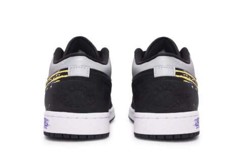 Jordan Air Jordan 1 Vintage Basketball Shoes Men’s Low Top Black/White/Yellow/Blue