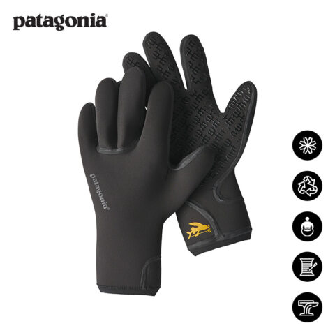Patagonia Yule Water Ski Gloves Unisex Black