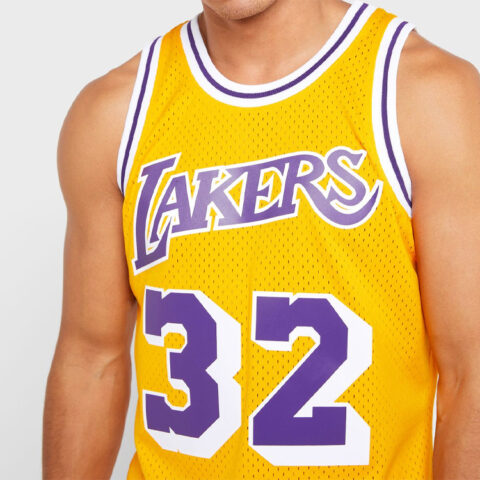 Mitchell & Ness Los Angeles Lakers Home 1984 85 Magic Johnson Swingman Jersey